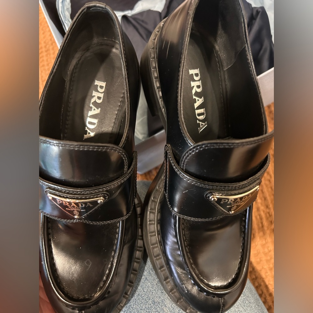 Prada Women's Black Slip-On Loafers - Picture 6 of 8
